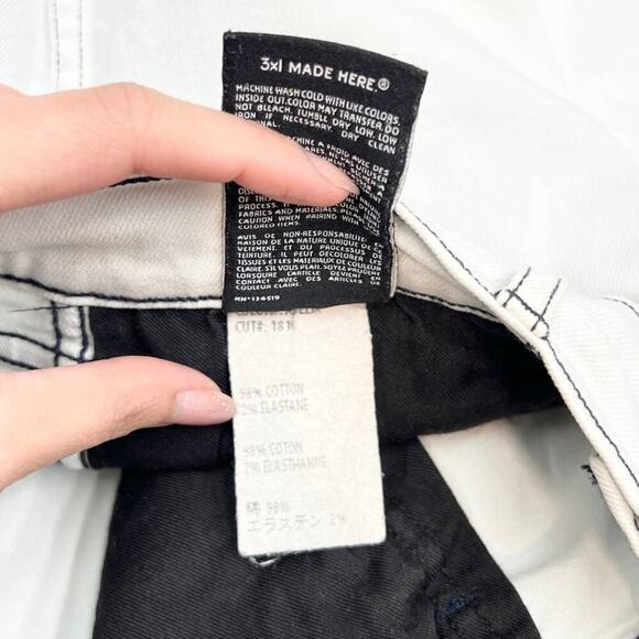 3x1 Austin High-Rise Straight Crop Jeans Frayed Hem Off White size 29 - Picture 8 of 8